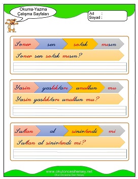 s sesi Grubu Çalışma Sayfaları